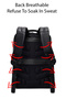 حقيبة ظهر من الجلد التقني باللون الأسود للجنسين من D-Pack 25WBD3005FT - 6