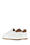 Men's White Lace-Up Thick-Soled Sports Shoes, Leather Sneaker 26Sfd675118 - 6