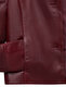 Beatrix Women's Burgundy Shirt Collar Short Leather Jacket 25Wge561347 - 8