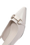 Women's Cream Open-Back Buckle Ballerinas 26Pfe400118 - 8