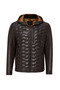 Silva Men's Brown Hooded Leather Coat 24Wgd6552U3 - 8