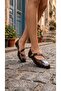 Women's Brown Drop Buckle Patent Leather Ballerinas 1cm Bynddam01 - 3