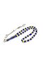Mineli Kamçılı Ankle Length Yellow Navy Blue Velvet Tightening Amber Prayer Beads - 4