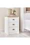 Almada Nightstand With 3 Drawer - White