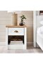 Almada Nightstand With 1 Drawer And Storage - White - 2