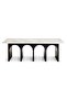 Nitia Coffee Table Marble - White & Black - 5