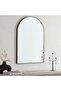 Stanley Metal Arch Wall Mirror 80x120cm - Black