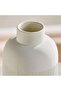 Roa Ceramic Ribbed Decor Vase 14.3x14.3x25cm - Beige - 3