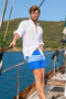 Blue Striped Men's Swim Shorts 6363