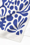 Blue and White Tropical Leaf Beach Towel Coverlet - Modern Bohemian Mediterranean Sand-Repellent Towel Coverlet - 3
