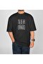 Stay Strong Oversize Digital Printed Black T-Shirt - 2