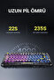 GravaStar K1 Lite شفاف أسود: 75%، مفاتيح مشحمة مسبقًا، RGB، لاسلكية/سلكية، 4000 مللي أمبير، متعدد المنصات - 5