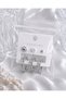 Minimal Chain Hoop Earrings & Ball Earrings Set – 3 Size Combination Set (Silver Color) - 3