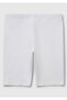 Girl's White Tone Sur Tone Logo Embroidered Mini Biker Leggings - 2