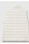 Women's Cream Polyester Filled Zippered Slim Fit Pufa Vest - 4