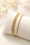 Gold Color 2-Piece Combination Women's Bracelet - 4