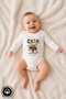 Unisex Baby 100% Cotton 0-12 Months Printed Baby Long Sleeve Bodysuit