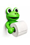 🐸   Cute Frog Toilet Paper Holder |   Wall Mounted Toilet Paper Holder |   Hard Plastic Durable Bathroom - 4