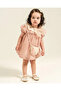 Baby Girl Gingham Patterned Dress and Rabbit Ear Bag Set