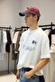 Men's Boxy Fit 100% Cotton Graphic Printed T-Shirt Ecru - 5