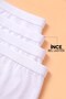 Girls' 5-Pack White Cotton Stretch Fabric Long Boxer Leggings - 2