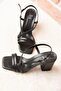 Black Women's Heeled Shoes H922741009 - 4