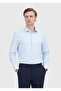 Light Blue Plain Regular Fit Long Woven Classic 100% Cotton Shirt