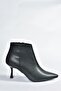 Black Thin Heeled Pointed Toe Women's Boots N282102109 - 6