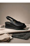 Genuine Leather Black Women's Leather Sandals Dp08-1704 - 4