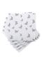 Pack of 5 Iconique Cotton Muslin Baby Shoulder Diapers - Lapin & Gray Rabbit Pattern - 3