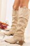 Taupe Suede Women's Boots J404040102 - 2