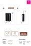 Cigo 2-Piece Bathroom Set 3 Liter Steel Trash Can + Toilet Brush - Black - 3