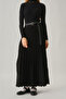 Pleated Knitwear Skirt Black - 2