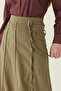 Seam Detail Skirt Light Khaki - 5
