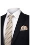 Ecru Patterned Silk Tie Set