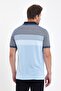Men's Long Polo Neck Pocket Short Sleeve Navy Blue T-Shirt - 5
