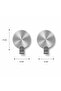 6-Piece Oval Metal Bathroom and Kitchen Hanger - Chrome Plated Wall Hanger - 6