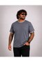 Men's Large Size Crew Neck T-Shirt with Pockets 26143 Fume