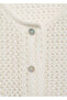 Buttoned Crochet Cardigan - 7