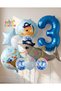 Pirate Shark Concept 3 Years Old Balloon Set Pirate Shark Theme Birthday Foil Balloon Set