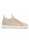 Beige Knitwear Men's Sports Shoes - Breathable, Anti-Sweat, Lace-Up, Comfortable Daily Sneaker Kb 112 - 4