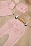 5-Piece Natural Cotton Scalloped Set for Baby Girl - Luxury Hospital Exit Stl6770 - 3
