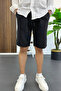 Men's Cotton Muslin Fabric Shorts Black Edw501
