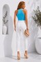 Turquoise Button Detailed Ribbed Blouse with Chest Window Tr0311 - 3
