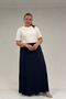 65001 Plus Size Basic Combed Cotton Skirt - Navy Blue - 2