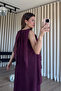 Plum Shawl Dress - 3446 - 6