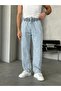 P28512 Snow Wash Waist Elastic Baggy Pants - 2