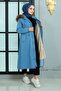 Hooded Denim Coat Light Denim 19173 - 4