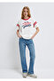 Printed Ecru T-Shirt Regular Fit / Normal Cut 1613861-70057 - 3