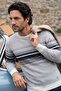 Men's Crew Neck Gray Sweater Knitwear Thessaloniki Knitted Patterned Classic Fit - 5245C